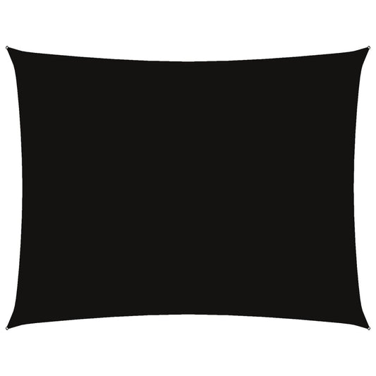 Vidaxl Toldo De Vela Rectangular Tela Oxford Negro 6x7 M_0