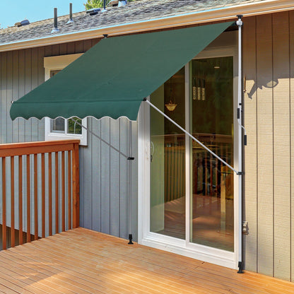 Outsunny Toldo Manual Retráctil 200x150x170-280cm Con Manivela Para Terraza_1