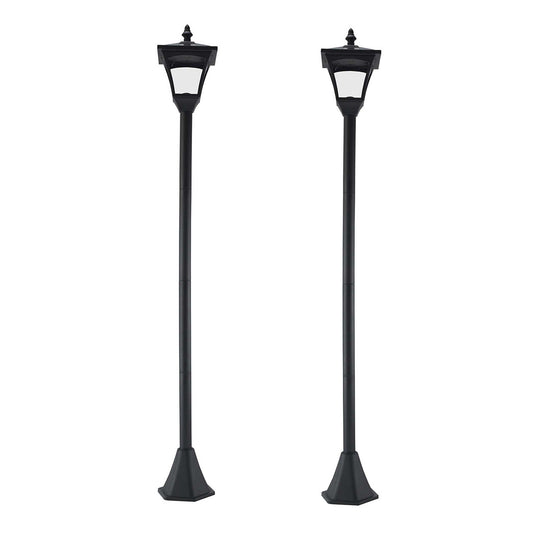 Farolas Solares Outsunny Plástico Negro 15x15x120 Cm_0