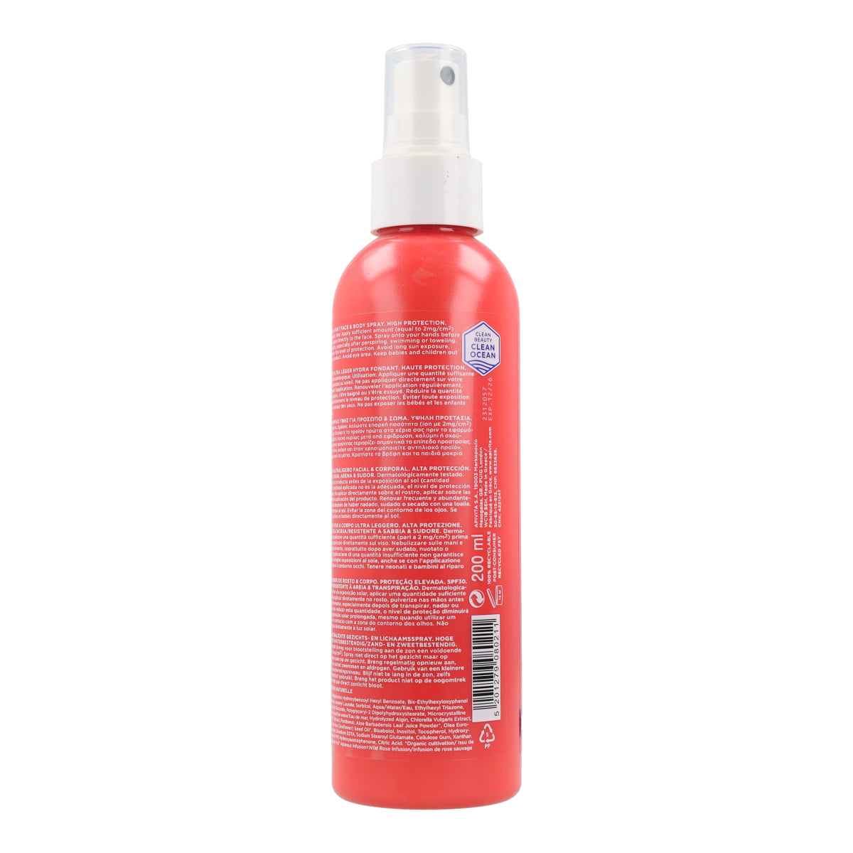 Spray Solar ultraligero Hydra Melting SPF30 Apivita 200ml