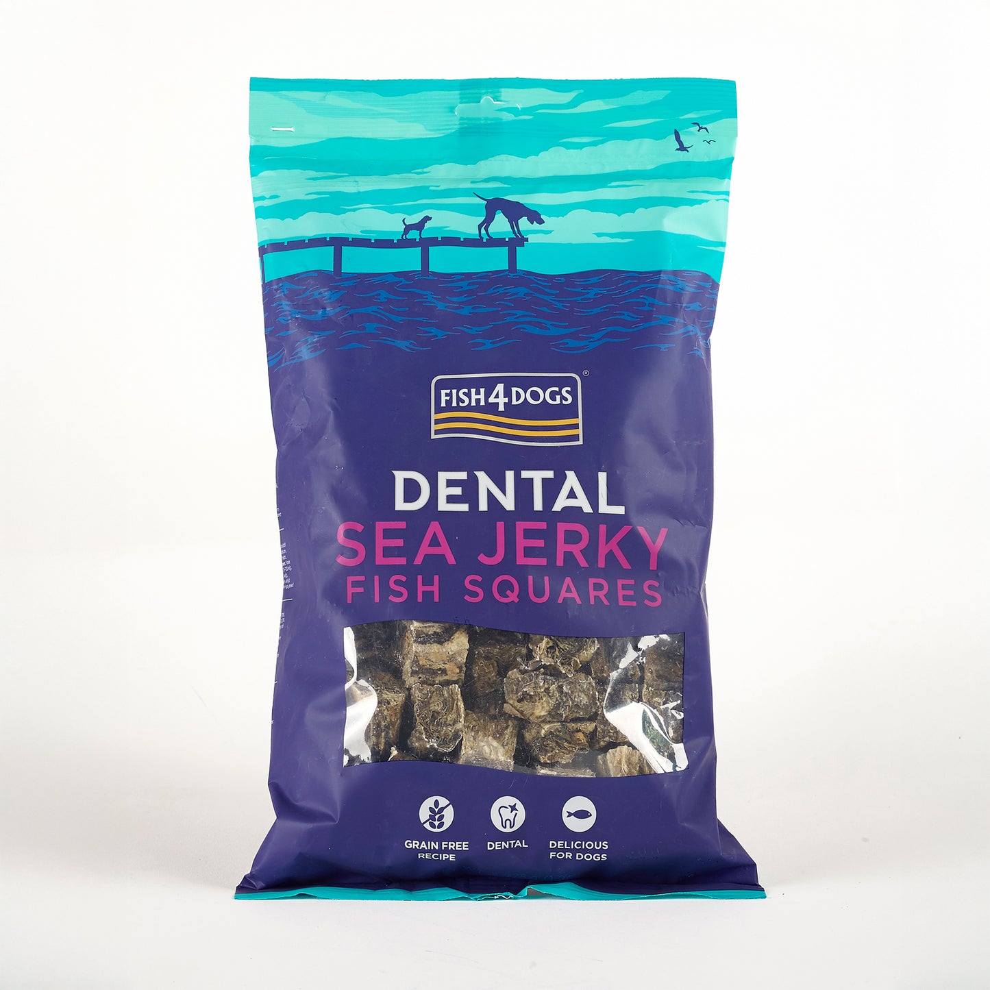 Fish4dogs Snack Dental Natural – Sea Jerky Fish Squares 10x115g_2