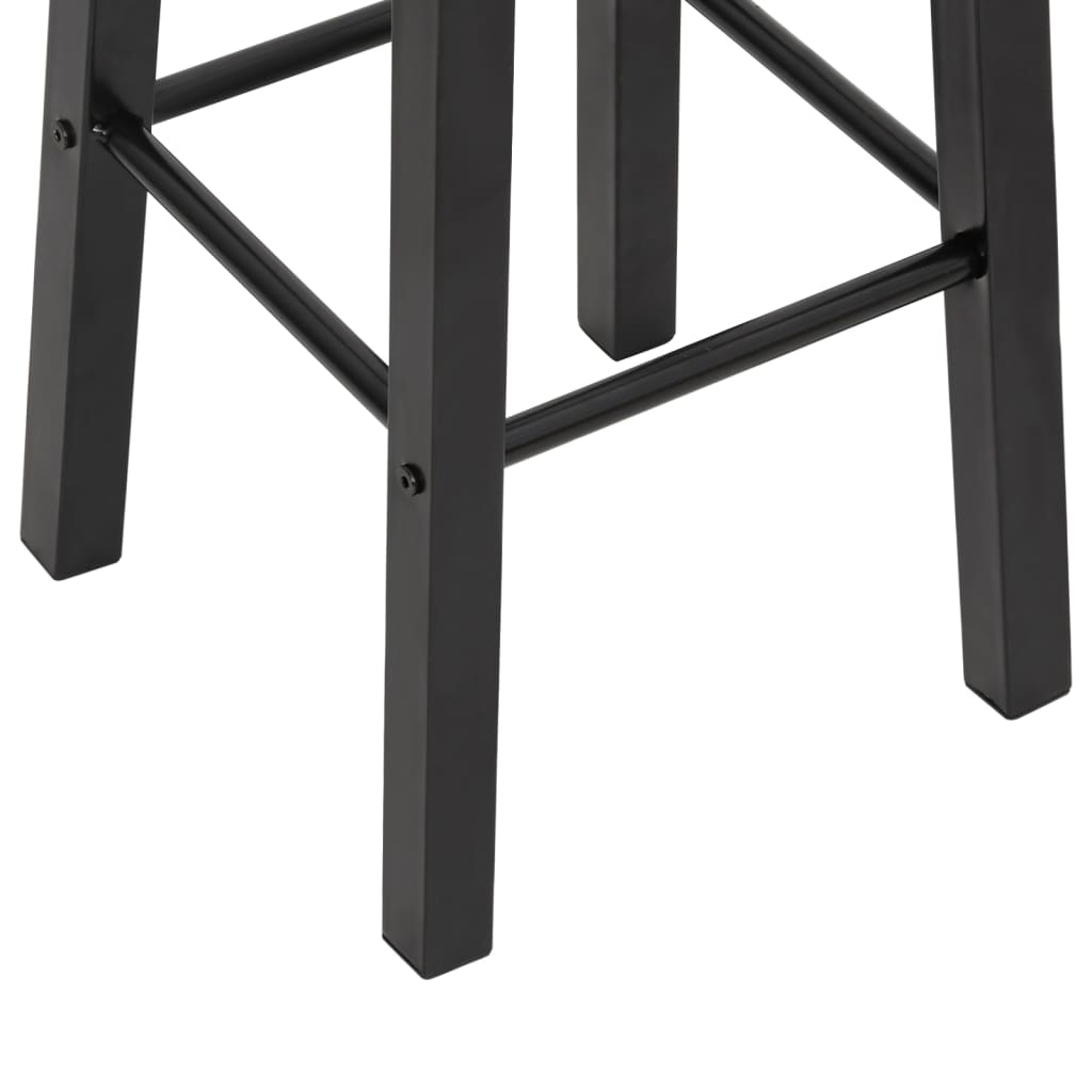 Taburetes De Cocina 2 Unidades Mdf Negros_4