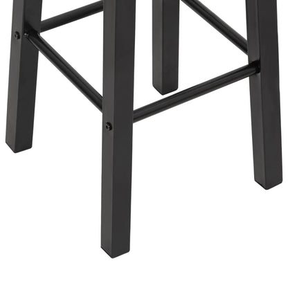 Taburetes De Cocina 2 Unidades Mdf Negros_4