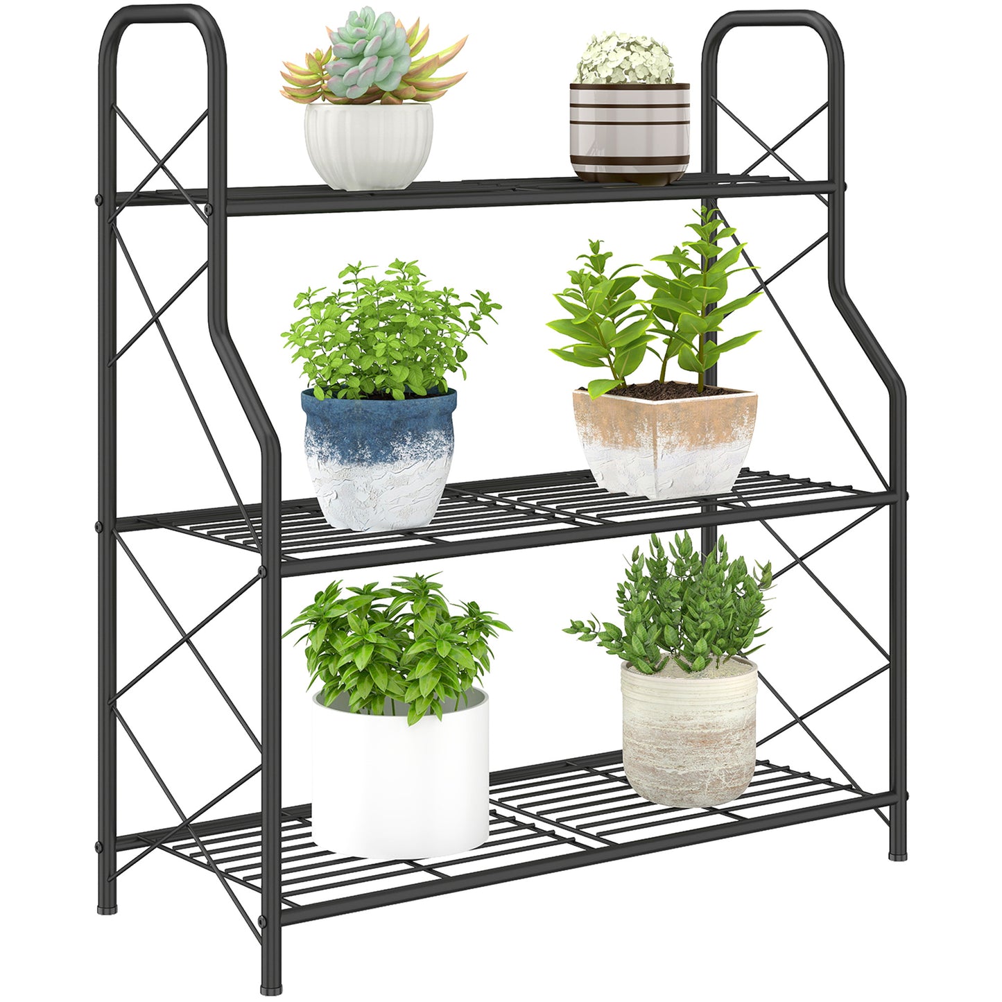 Outsunny Soporte Para Plantas De 3 Niveles Para Interior Y Exterior_0
