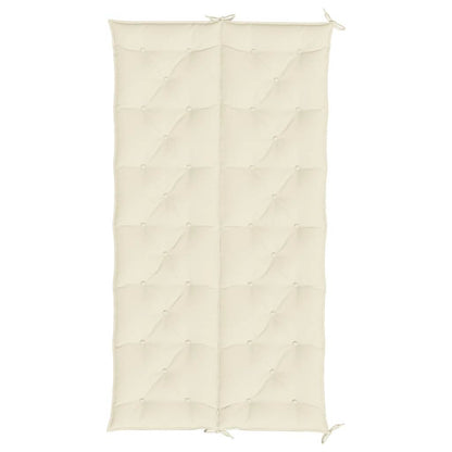 Vidaxl Cojín De Banco Jardín Tela Oxford Blanco Crema 200x(50+50)x7 Cm_4