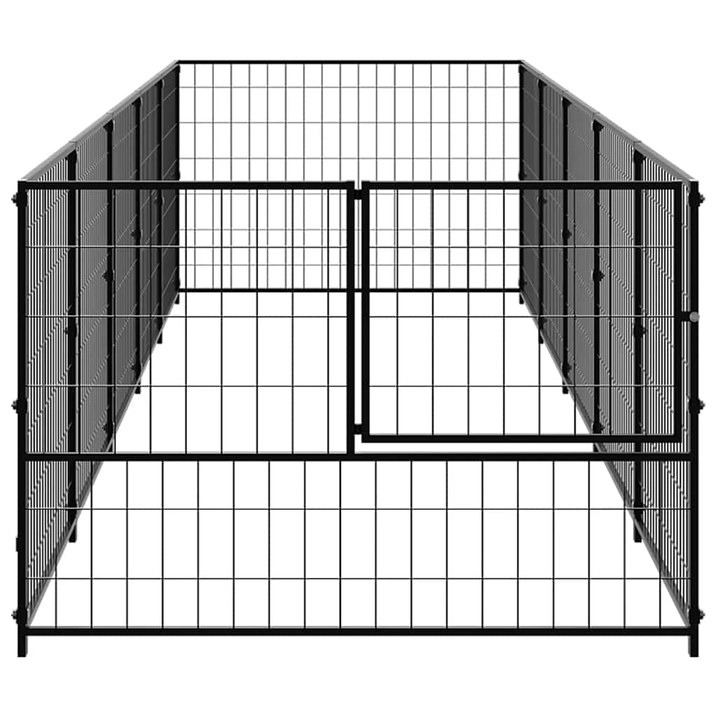 Perrera Acero 5 M² Negra_3