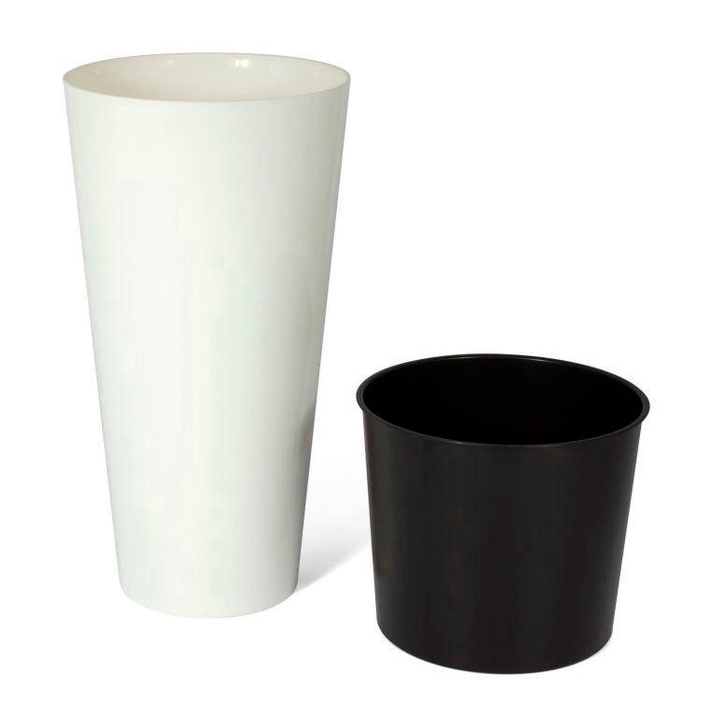 Maceta Brillo Tubus Slim 8l., Dimensiones (mm) 200x200x381, Color Blanco_3