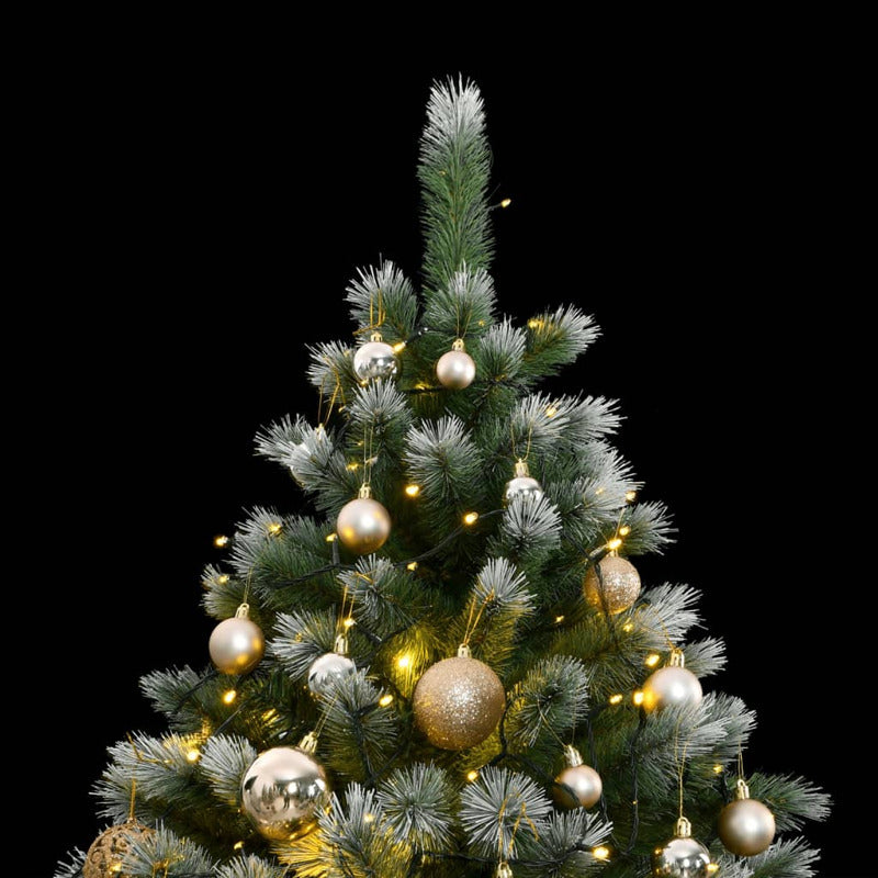 Vidaxl Árbol De Navidad Artificial Con Bisagras 150 Led Y Bolas 150 Cm_1