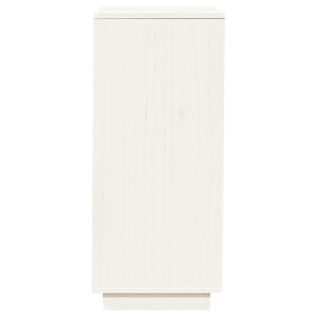Armario Zapatero De Madera Maciza De Pino Blanco 35x35x80 Cm / Vetonek_0