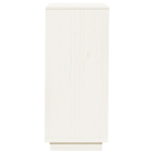 Armario Zapatero De Madera Maciza De Pino Blanco 35x35x80 Cm / Vetonek_0