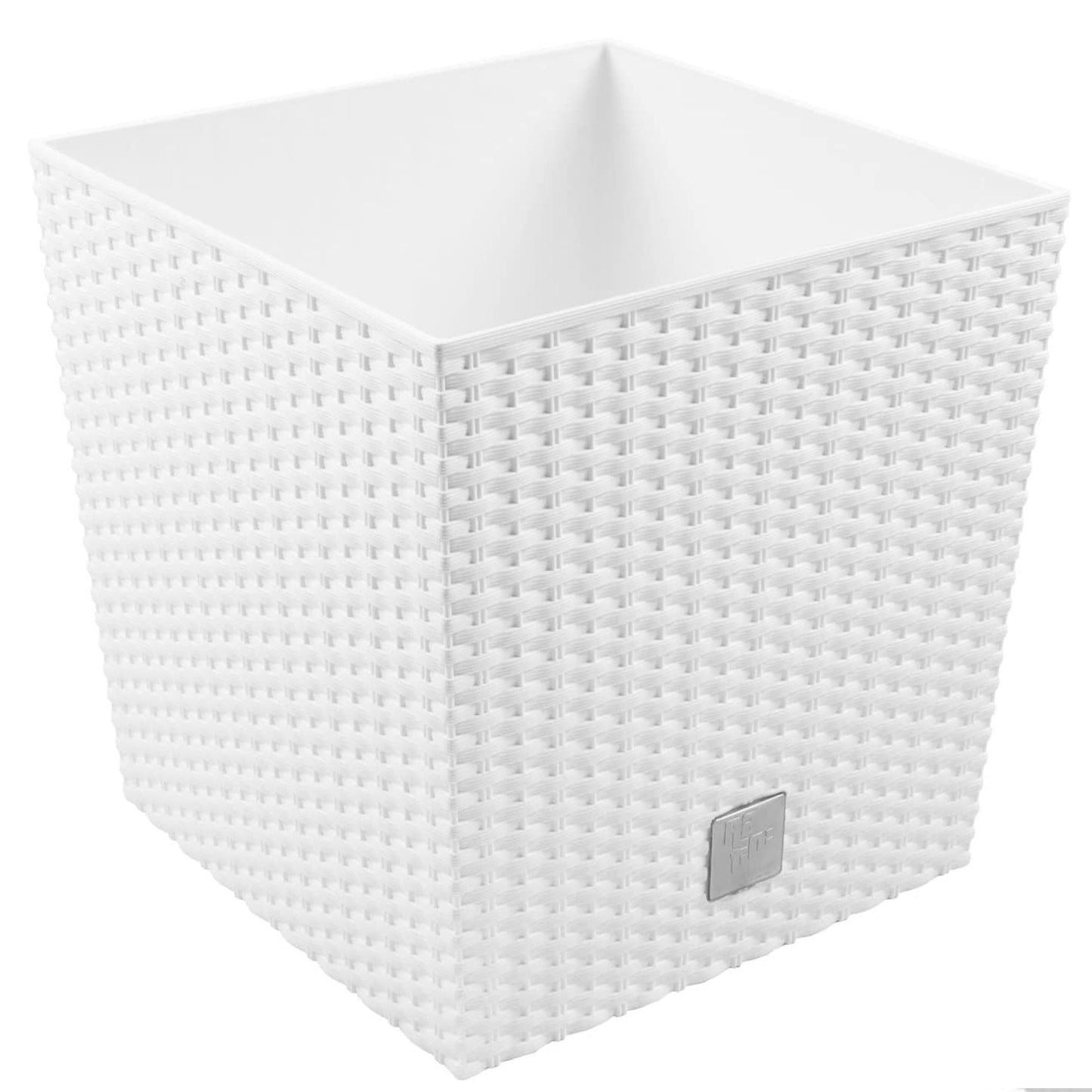 Maceta Rato 7 Litros Con Cubilete Para Plantar En Color Blanco 20 X 20 X 20,2 Cm._0