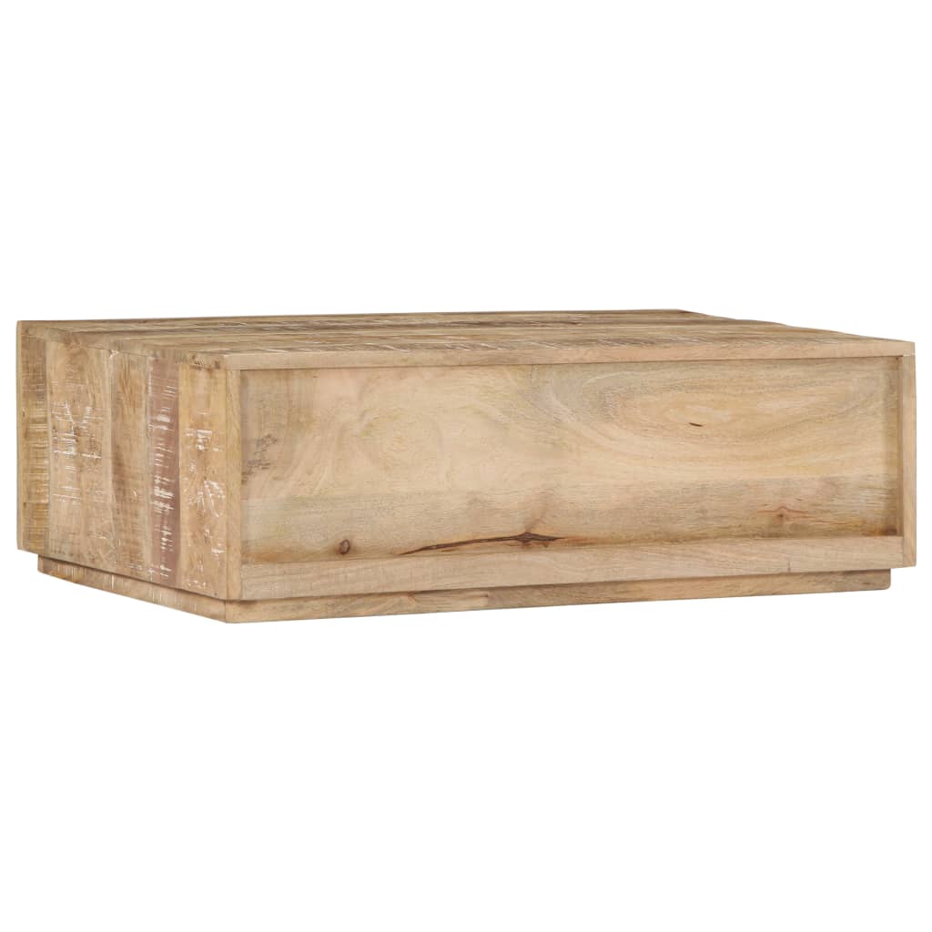 Mesa De Centro De Madera Maciza De Mango 90x60x30 Cm_1