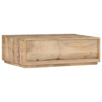 Mesa De Centro De Madera Maciza De Mango 90x60x30 Cm_1
