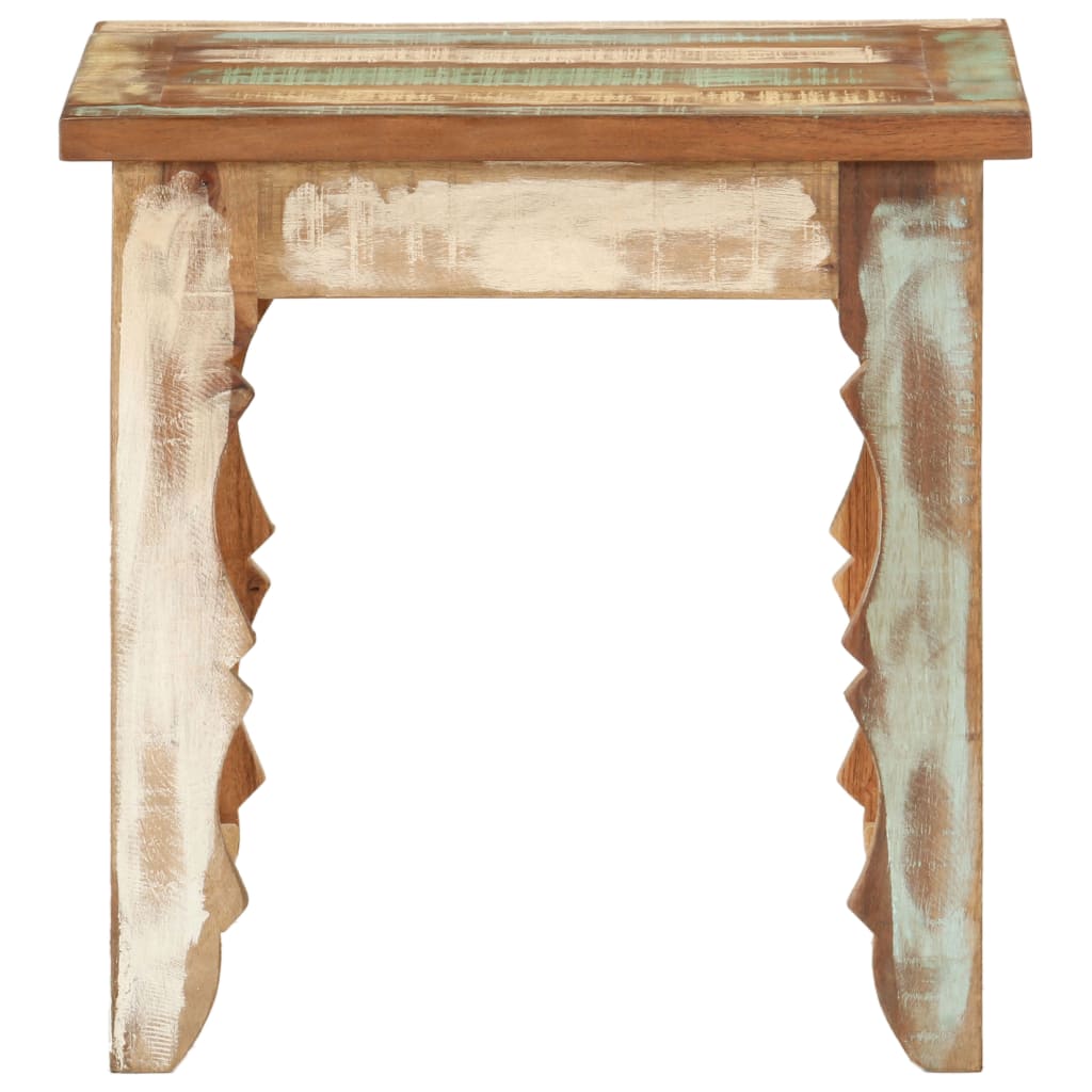 Mesa De Centro De Madera Maciza Reciclada 40x40x40 Cm_0