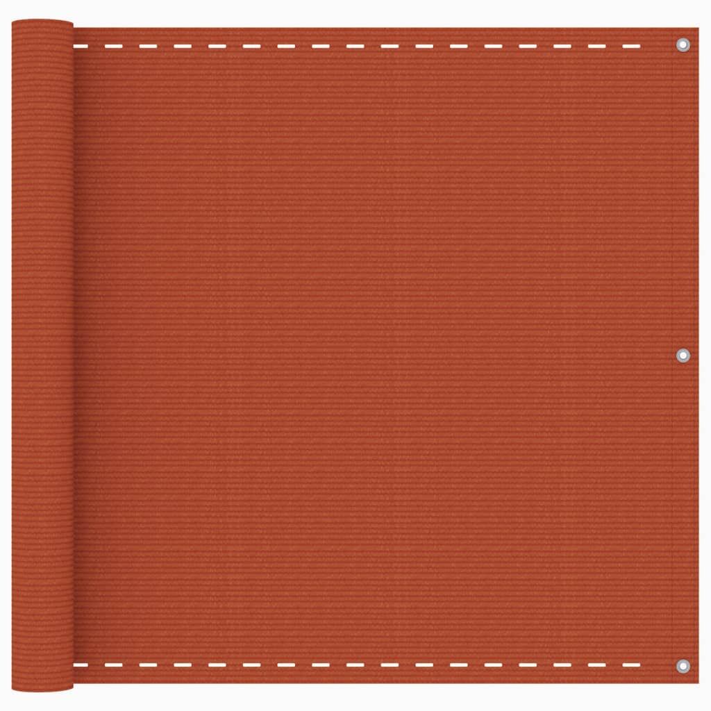 Vidaxl Toldo Para Balcón Hdpe Naranja 90x400 Cm_0
