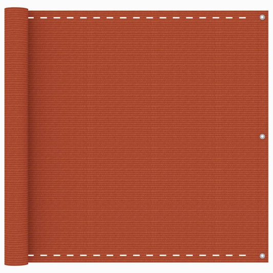Vidaxl Toldo Para Balcón Hdpe Naranja 90x400 Cm_0