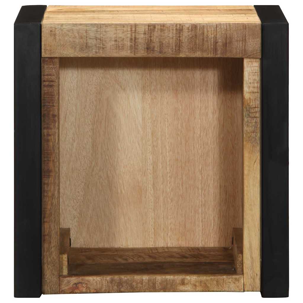Mesita De Noche Madera Maciza De Mango 40x35x40 Cm_2