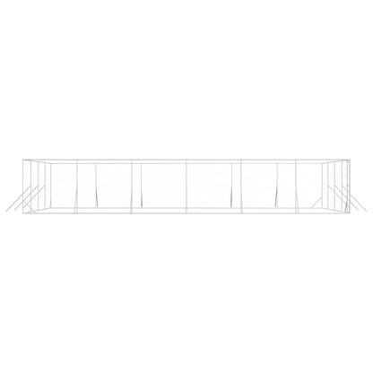 Perrera De Exterior Acero Galvanizado Plateado 8x12x2 M_5