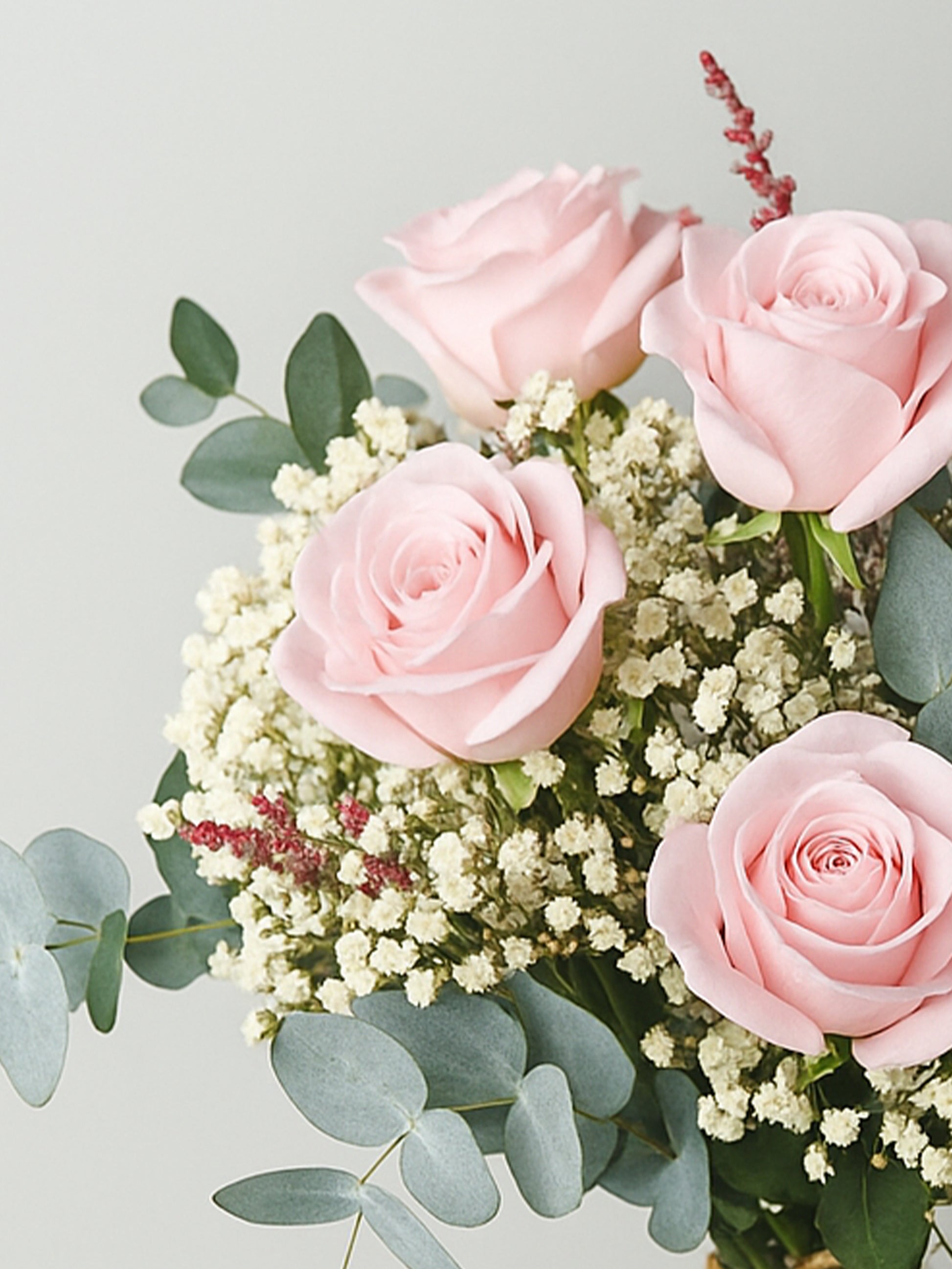 Ramo 3 Rosas Rosadas Eternas - Flores Secas Y Preservadas