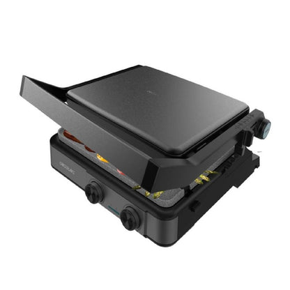 Cecotec Parrilla Eléctrica Con Grill Rock’ngrill 2200 Dual. 2200w, Apertura 180º, Dual Temp, Rockstone Antiadherente_2
