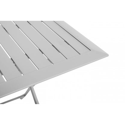 Mesa De Jardín Rectangular Plegable 4 Personas Gris 150x75x71cm- Mobiliario De Jardín_3