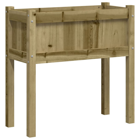 Jardinera Con Patas Madera De Pino Impregnada 70x31x70 Cm_0