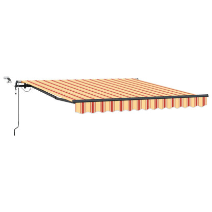 Toldo Retráctil Amarillo Y Naranja 350 X 250 Cm Poliéster_0