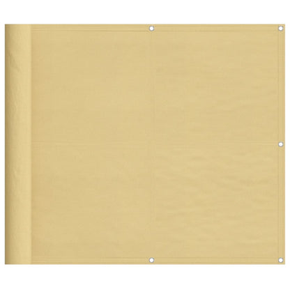 Vidaxl Pantalla De Balcón 100% Poliéster Oxford Color Arena 90x600 Cm_0