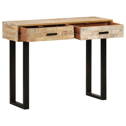 Mesa Consola De Madera Maciza De Mango 100x30x75 Cm_3
