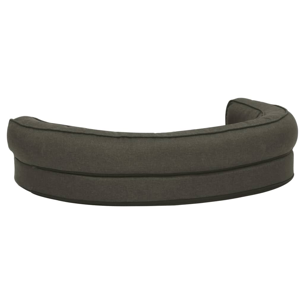 Vidaxl Colchón Para Cama De Perro Ergonómico Gris Oscuro 75x53 Cm_3
