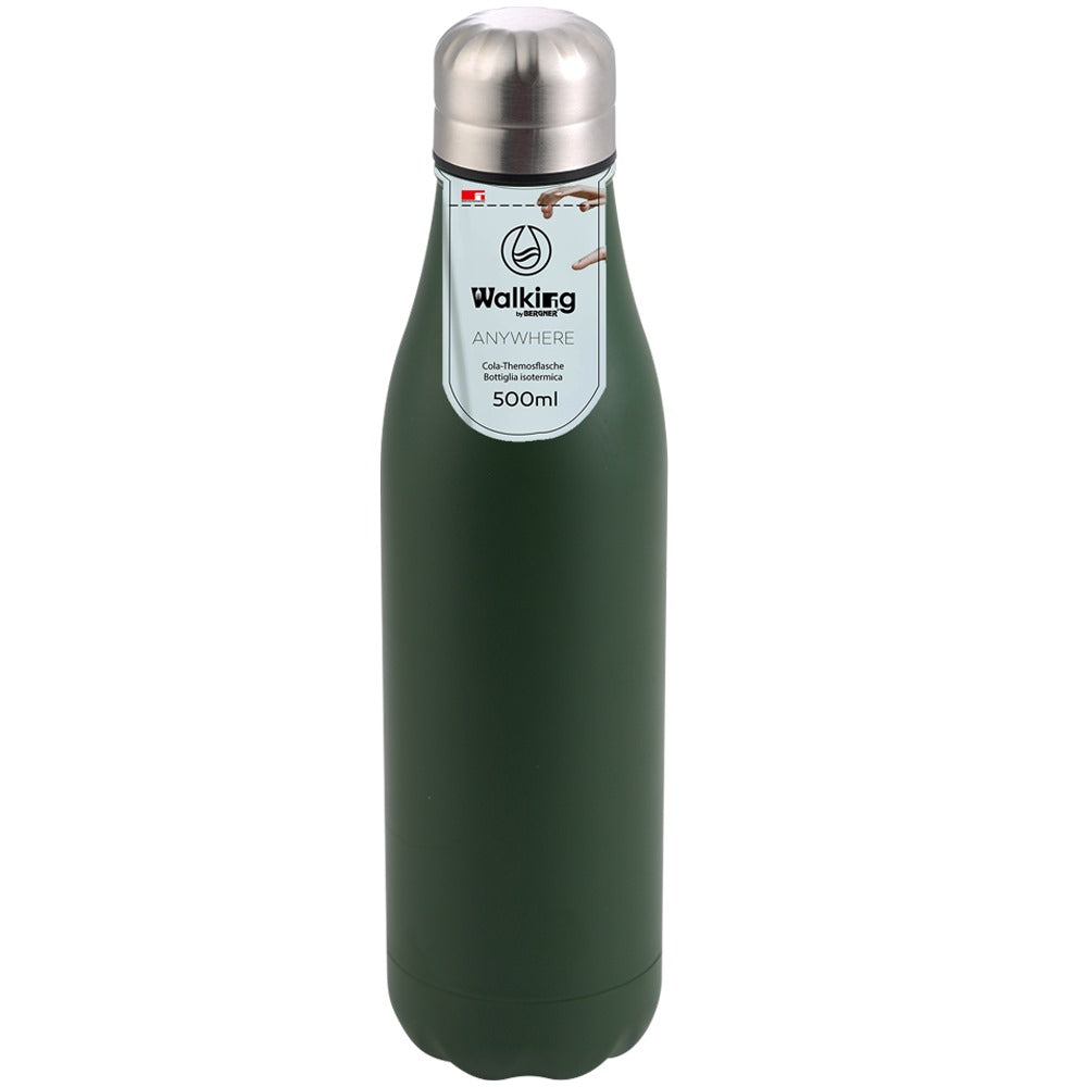 Botella Termo Cola 500ml Acero Inoxidable Verde Walking Anywhere_5
