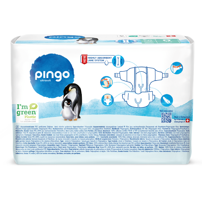 Pañales T0 (XS <3 kg) Kg) Pingo 32 Uds