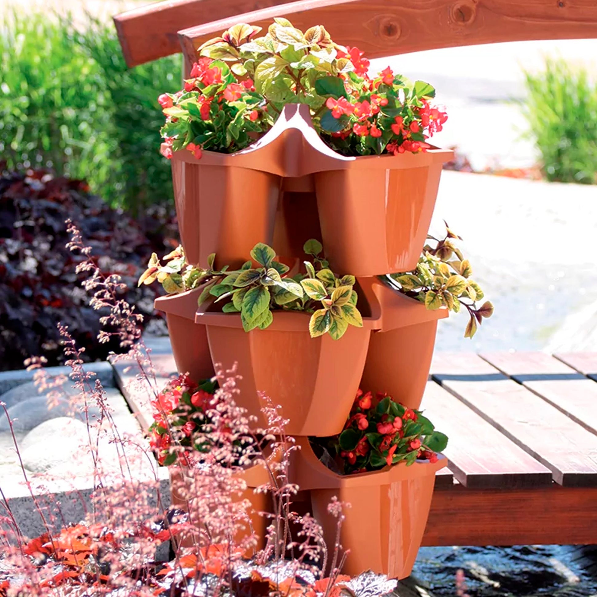 Maceta Crown 16l., Dimensiones (mm) 480x480x264, Color Antracita