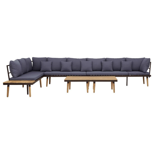 Vidaxl Juego Muebles De Jardín 8 Plazas Y Cojines Madera Maciza Acacia_0