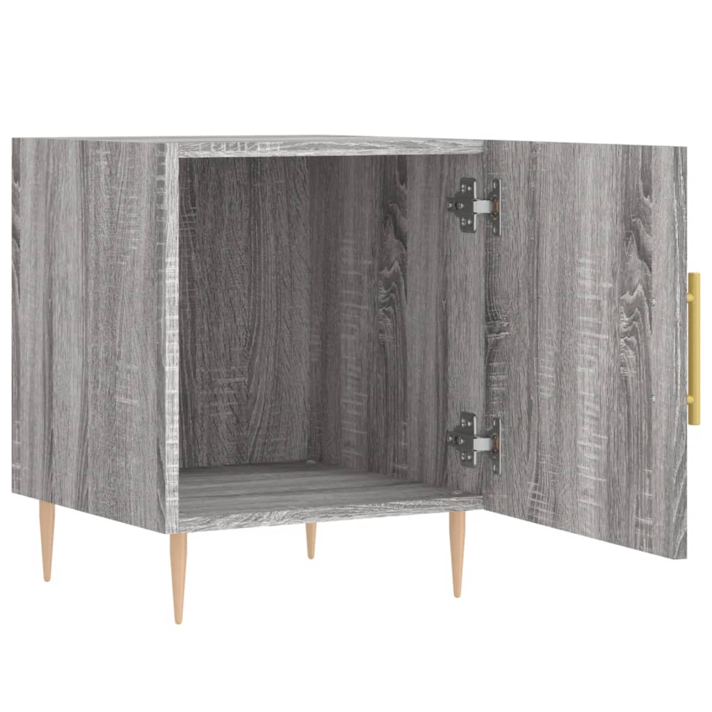 Mesita De Noche Madera De Ingeniería Gris Sonoma 40x40x50 Cm_3