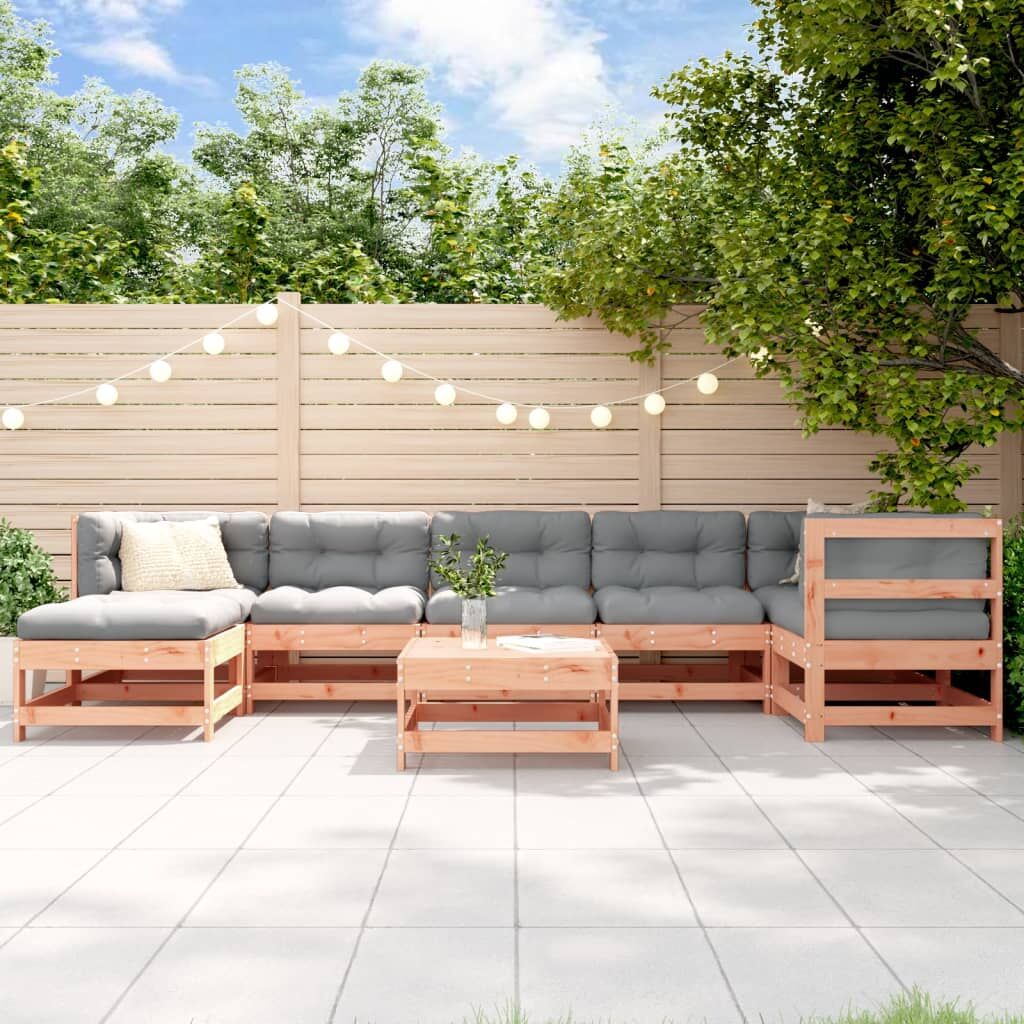 Vidaxl Juego De Muebles De Jardín 8 Pzas Madera Maciza Abeto Douglas_1