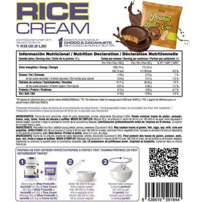 Rice Cream (crema De Arroz Pregelatinizada) - 1kg - Peanut Butter Cups - Fuente De Carbohidratos De Buena - Masmusculo_4