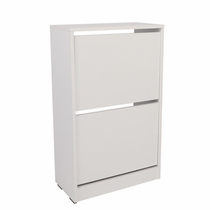 Zapatero,100% Tablero De Aglomerado Rechapado En Melamina, Color Blanco_0