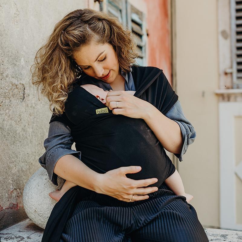 Fular Elástico Portabebé, Boba Wrap Black_1