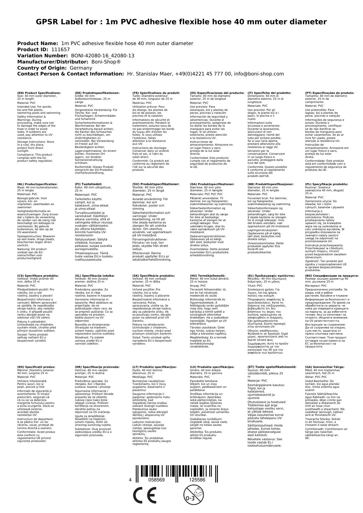 Tubo Pvc Flexible 40mm, Manguera Para Pegar, 1m_1