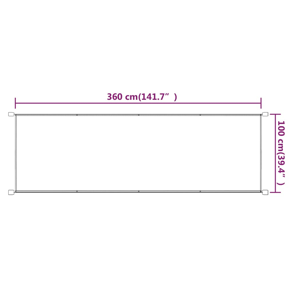 Vidaxl Toldo Vertical Terracota Tela Oxford 100x360 Cm_2