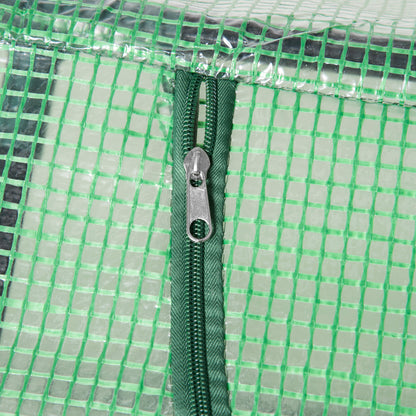 Outsunny Invernadero De Terraza 180x60x60 Cm Acero Con 3 Ventanas Verde_3
