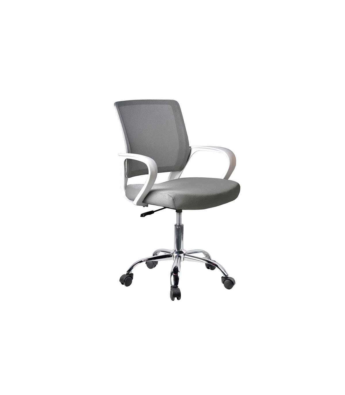 Silla Despacho De Diseño Moderno Giratoria Elevable Acabado Gris, 53 Cm(ancho) 79/91 Cm(a_0