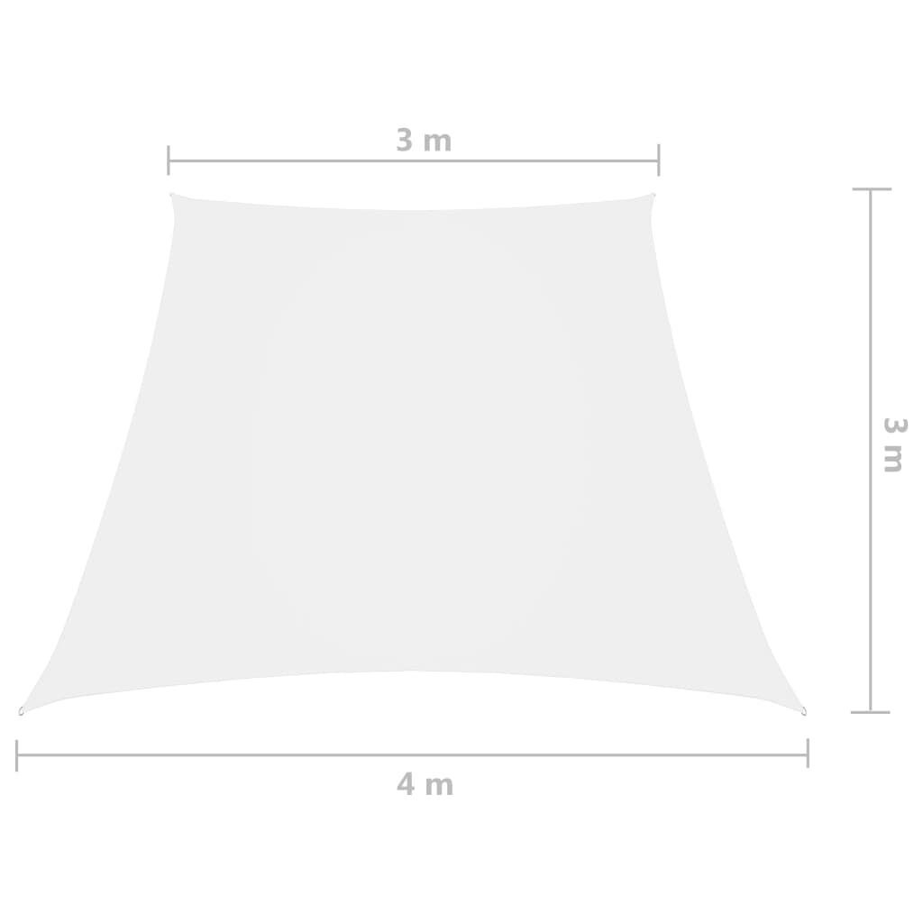 Vidaxl Toldo De Vela Trapezoidal Tela Oxford Blanco 3/4x3 M_2