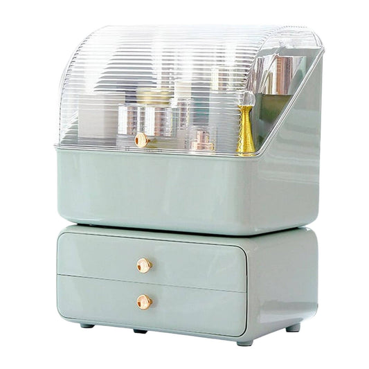 Joybos - Caja Para Organización Y Almacenaje De Cosmeticos 2en1 Verde