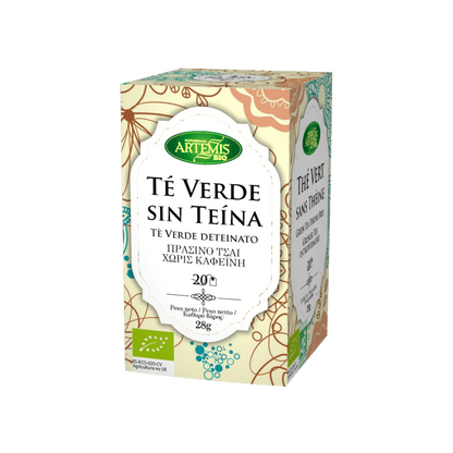 Té Verde sin teina Artemis, 20 bolsitas
