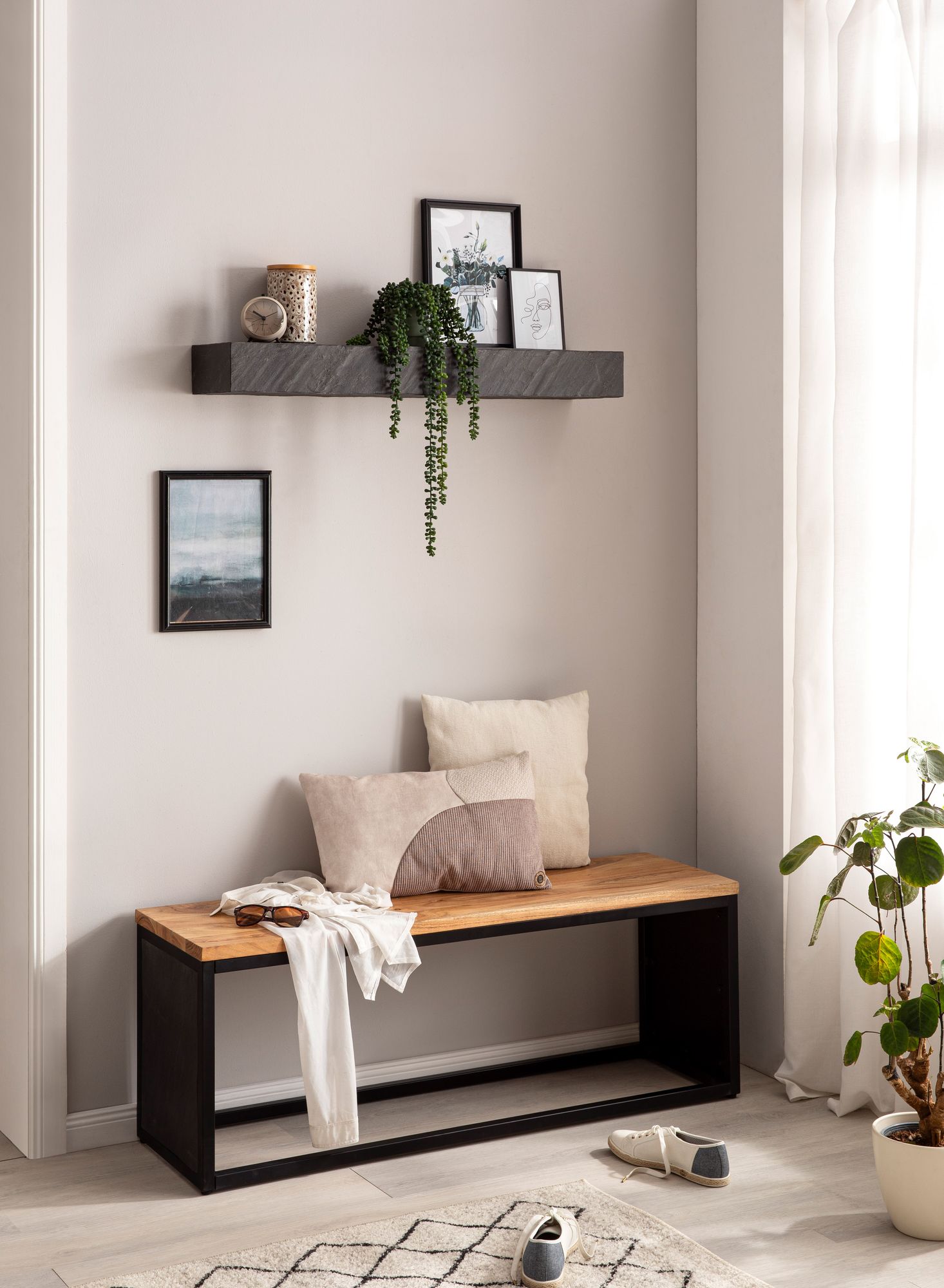 Estante De Pared 90x10x20 Cm_2