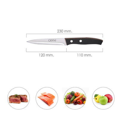 Cuchillo Aspen Cocina Hoja Acero Inoxidable 12 Cm. Negro_1