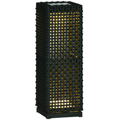 Outsunny Lámpara De Pie De Ratán Sintético Con Luces Led Control Automático_0