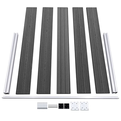 Set De Paneles De Valla Wpc Negro 526x105 Cm / Vetonek_4